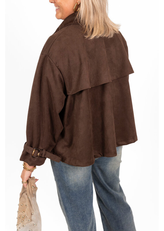 21Jewelz Suede jasje - choco bruin
