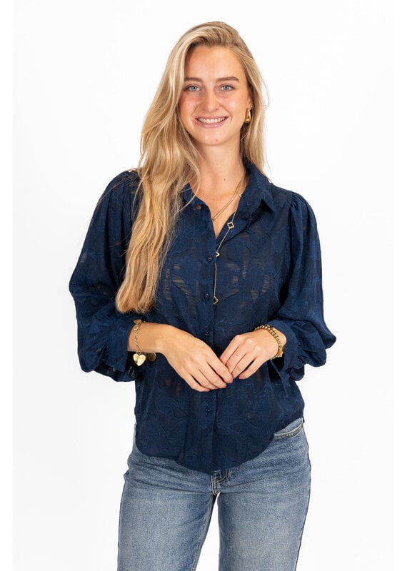 21Jewelz Blouse met patroontje - navy