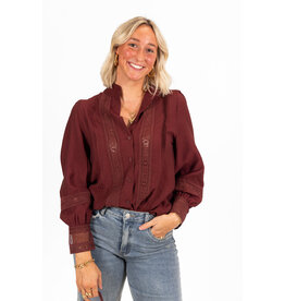 21Jewelz Blouse met opengewerkte details - bordeaux