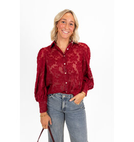 21Jewelz Blouse met geborduurde details - bordeaux