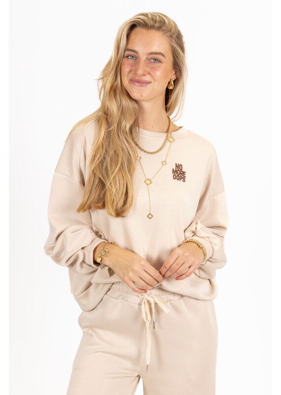 21Jewelz Sweater "no more oops" - beige