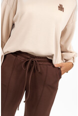 21Jewelz Casual pantalon met strik - choco bruin