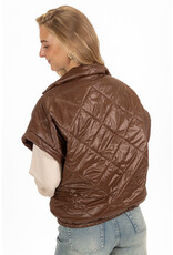 21Jewelz Gewatteerde bodywarmer - choco bruin