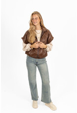 21Jewelz Gewatteerde bodywarmer - choco bruin