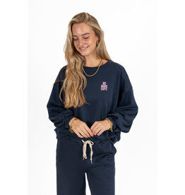 21Jewelz Sweater "no more oops" - navy blauw
