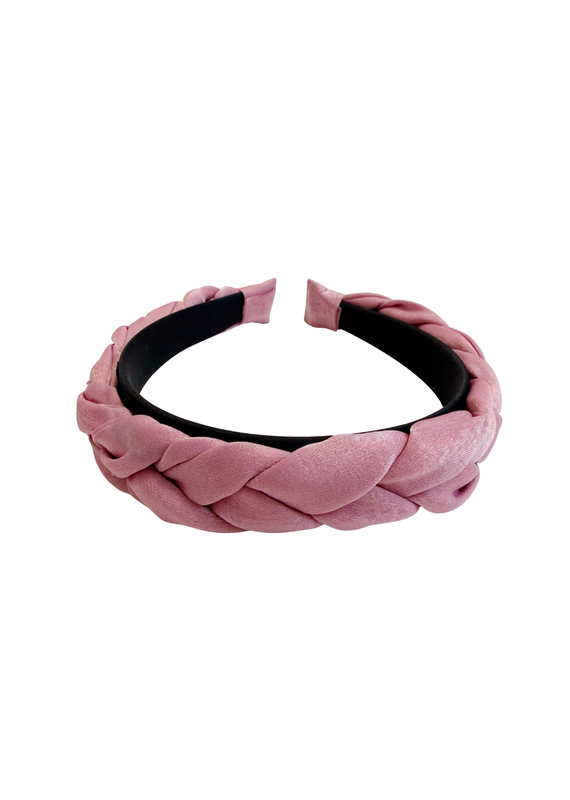 21Jewelz Gevlochten haarband - lila roze