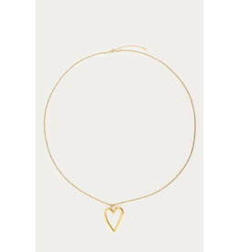 My Jewellery My jewellery - lange ketting met open hart - goud