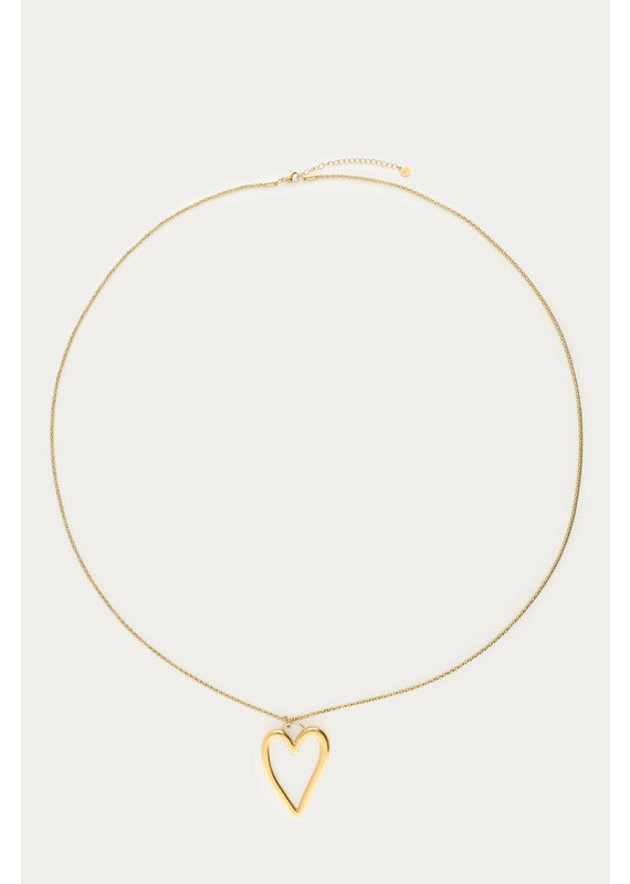 My Jewellery My jewellery - lange ketting met open hart - goud
