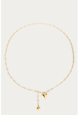 My Jewellery My Jewellery - Lange schakelketting Y-vorm met hartjes - goud