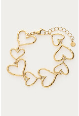 My Jewellery My Jewellery - Statement armband met open hartjes - Goud