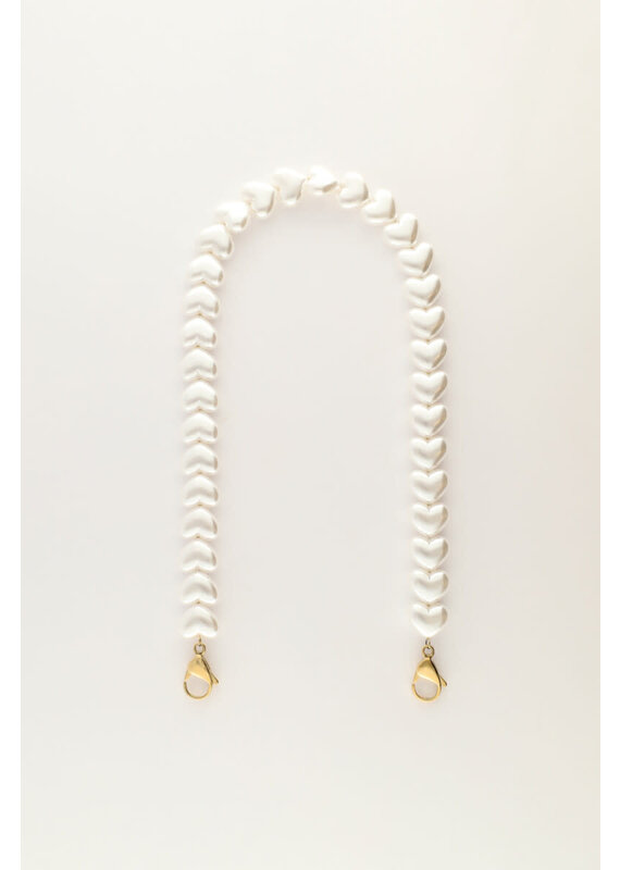 My Jewellery My Jewellery - Telefoonkoord met hartjes imitatieparels