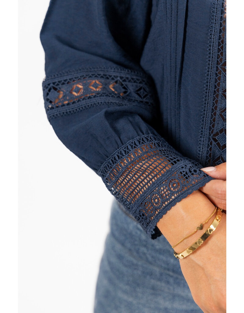 21Jewelz Blouse met opengewerkte details - navy