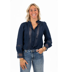 21Jewelz Blouse met opengewerkte details - navy