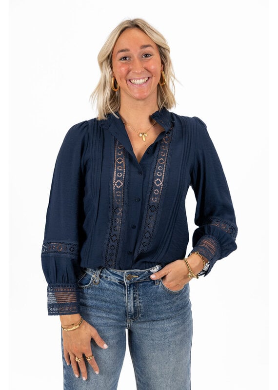 21Jewelz Blouse met opengewerkte details - navy