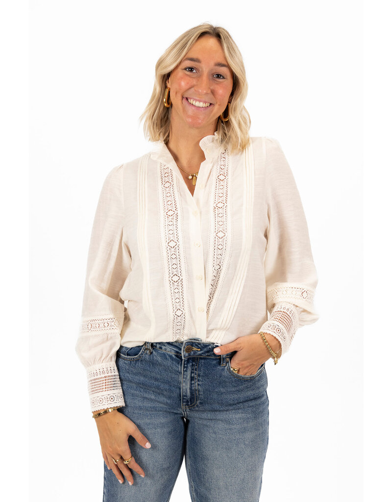 21Jewelz Blouse met opengewerkte details - ecru