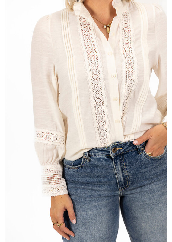 21Jewelz Blouse met opengewerkte details - ecru