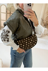 21Jewelz Ecru blouse met bruin borduursel