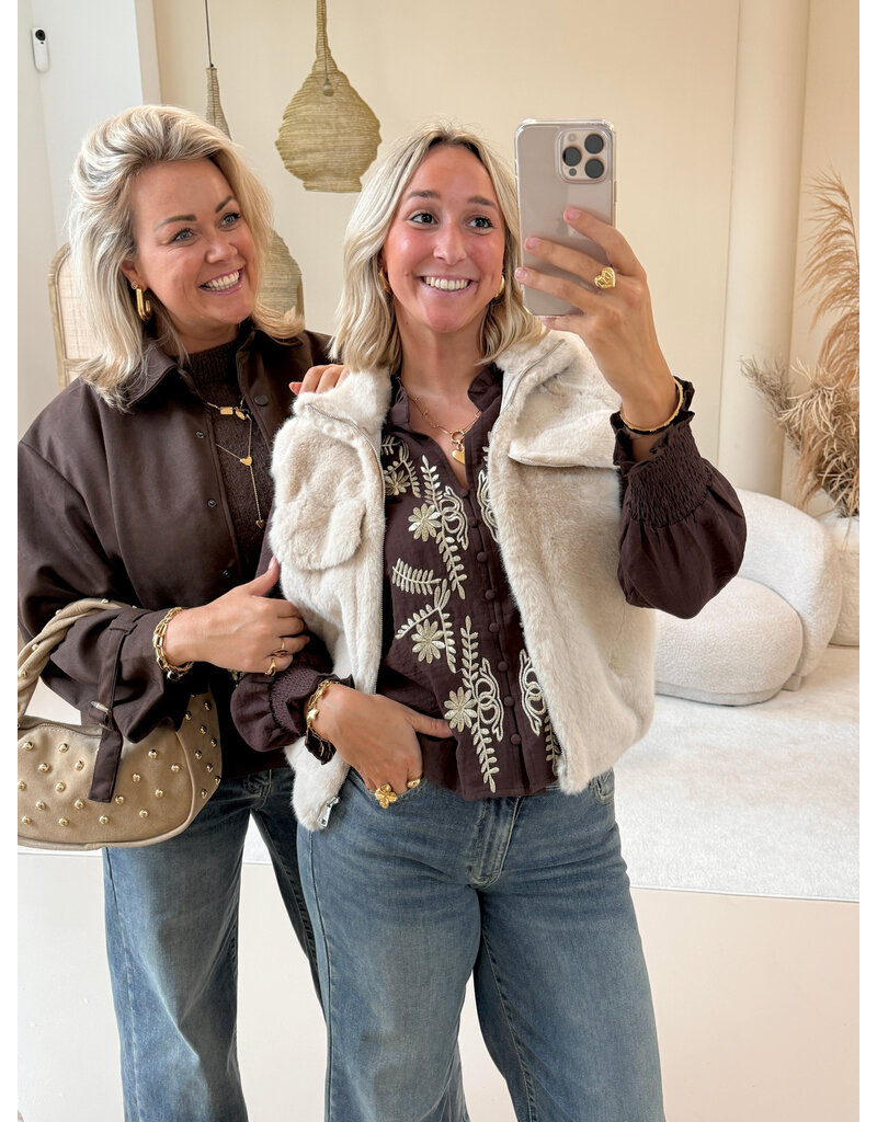 21Jewelz Suede jasje - choco bruin