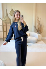 21Jewelz Sweater "no more oops" - navy blauw