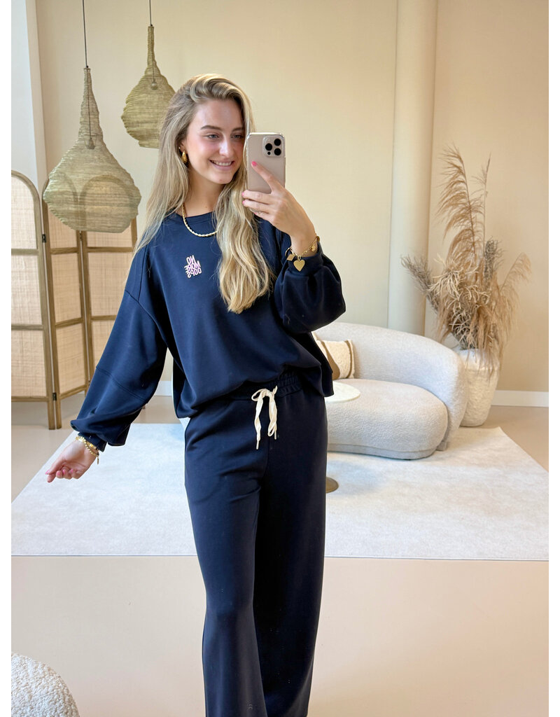21Jewelz Sweater "no more oops" - navy blauw