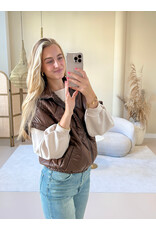 21Jewelz Gewatteerde bodywarmer - choco bruin