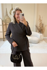 21Jewelz Effen overslag blazer - bruin