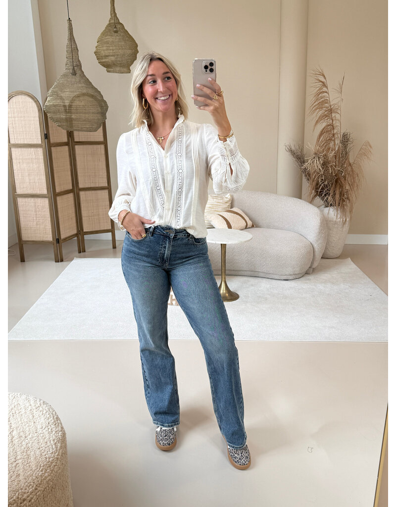 21Jewelz Blouse met opengewerkte details - ecru