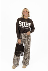 21Jewelz Wide leg jeans - lichte panterprint