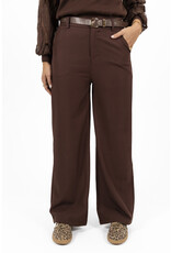 21Jewelz Losvallende pantalon met ceintuur - choco bruin
