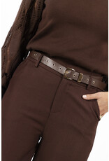 21Jewelz Losvallende pantalon met ceintuur - choco bruin