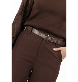 21Jewelz Losvallende pantalon met ceintuur - choco bruin