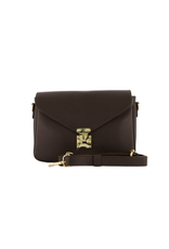 21Jewelz Effen handtas met gouden sluiting - Donkerbruin