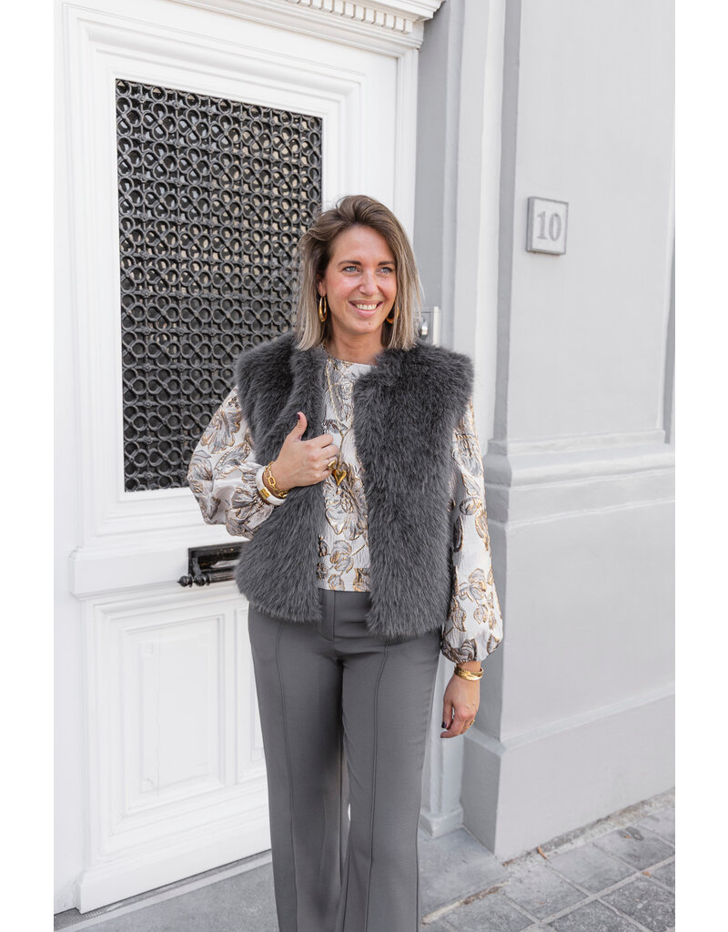 21Jewelz - The Label 21Jewelz | Fluffy Gilet - grijs