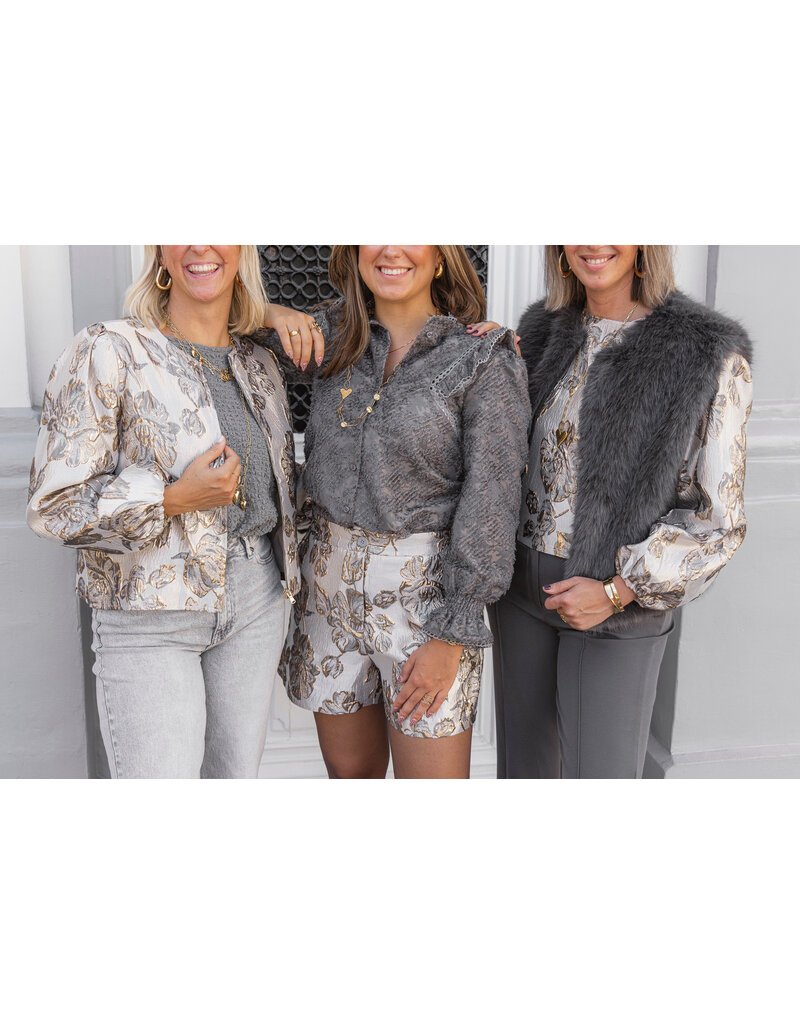 21Jewelz - The Label 21Jewelz | Fluffy Gilet - grijs