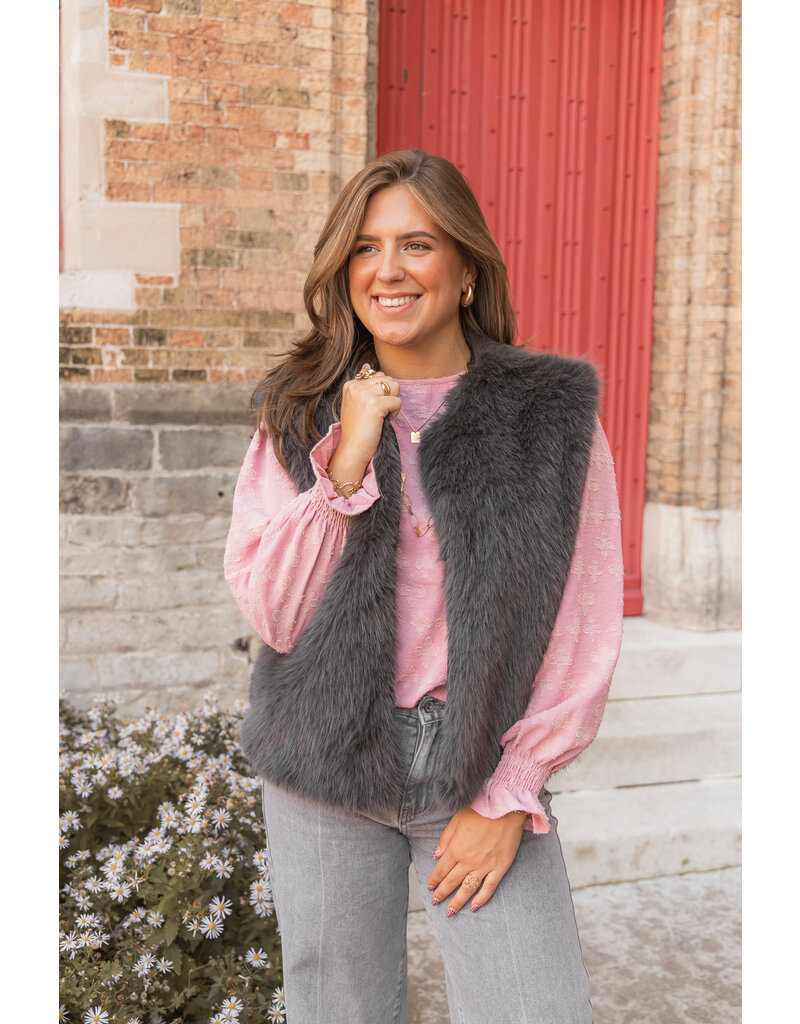 21Jewelz - The Label 21Jewelz | Fluffy Gilet - grijs