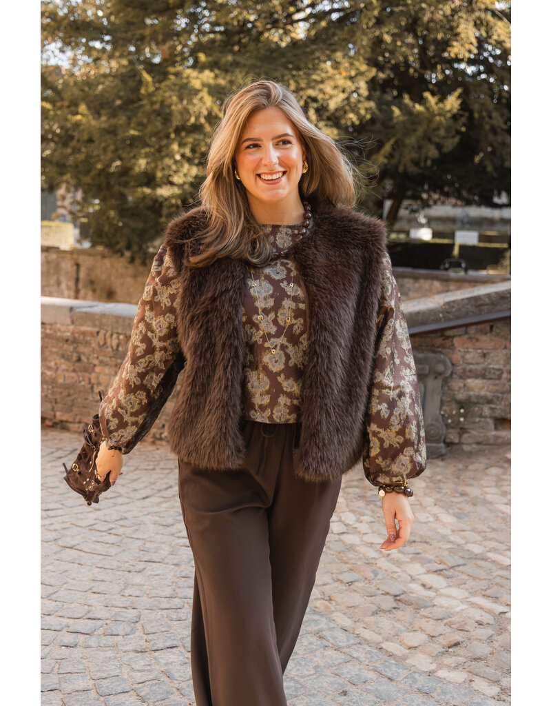 21Jewelz - The Label 21Jewelz | Fluffy Gilet - choco