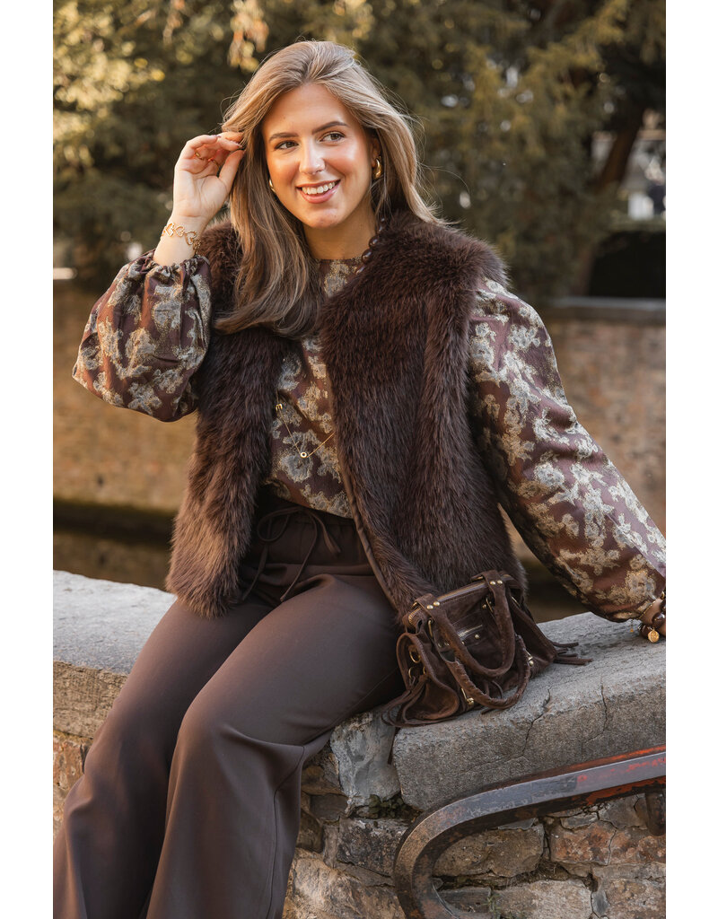 21Jewelz - The Label 21Jewelz | Fluffy Gilet - choco