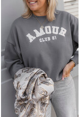 21Jewelz - The Label 21Jewelz | Sweater amour club 21 - grijs