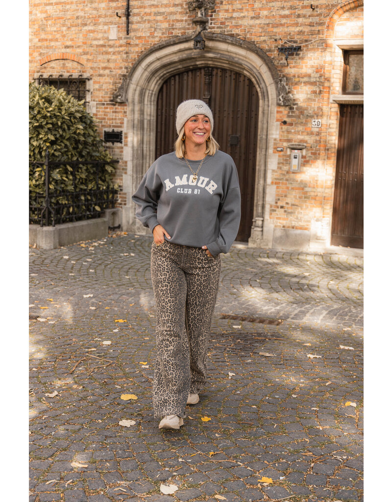 21Jewelz - The Label 21Jewelz | Sweater amour club 21 - grijs