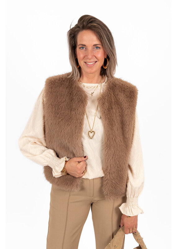 21Jewelz - The Label 21Jewelz | Fluffy Gilet - beige