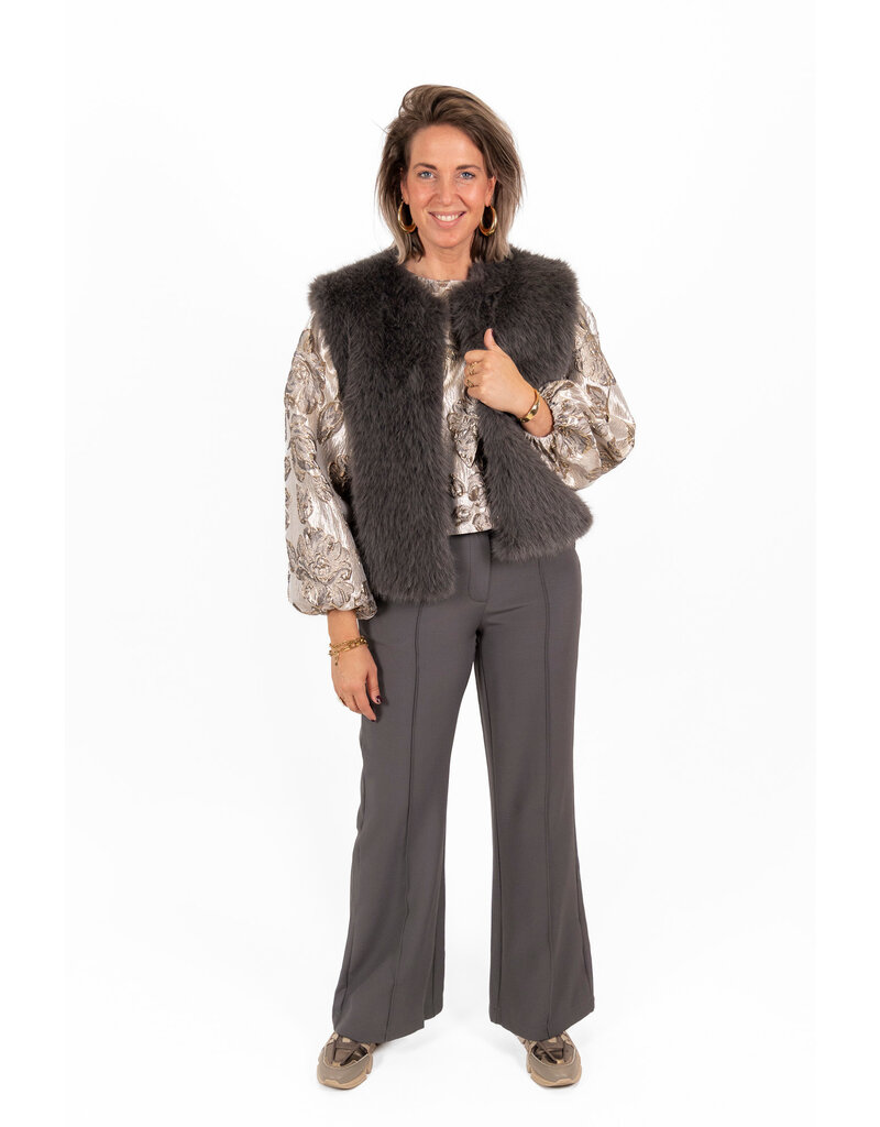 21Jewelz - The Label 21Jewelz | Fluffy Gilet - grijs