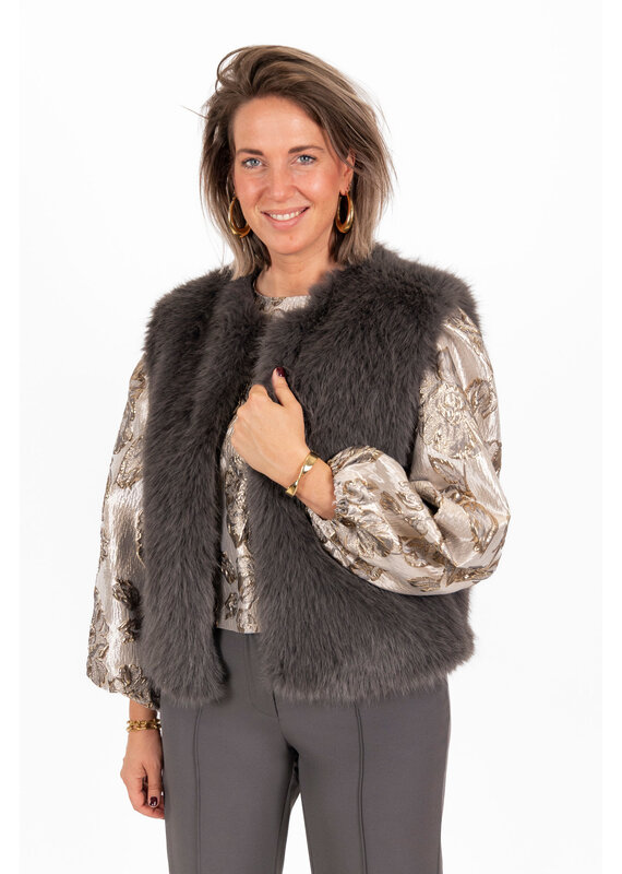 21Jewelz - The Label 21Jewelz | Fluffy Gilet - grijs