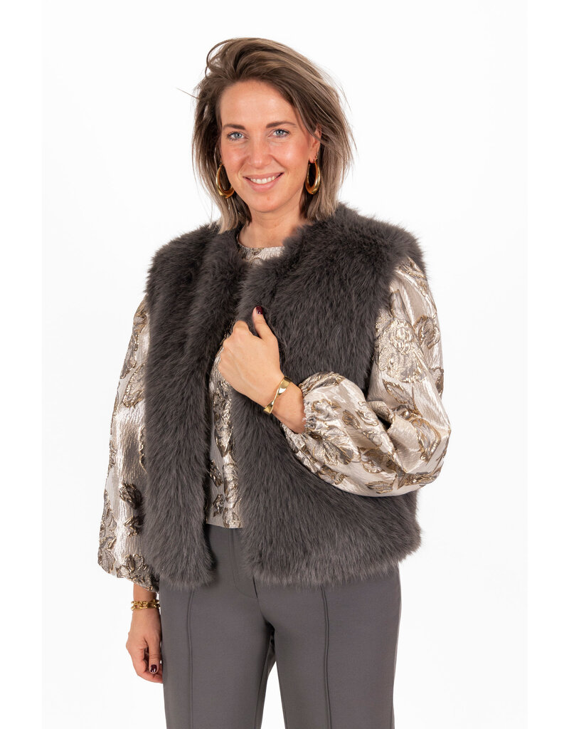 21Jewelz - The Label 21Jewelz | Fluffy Gilet - grijs