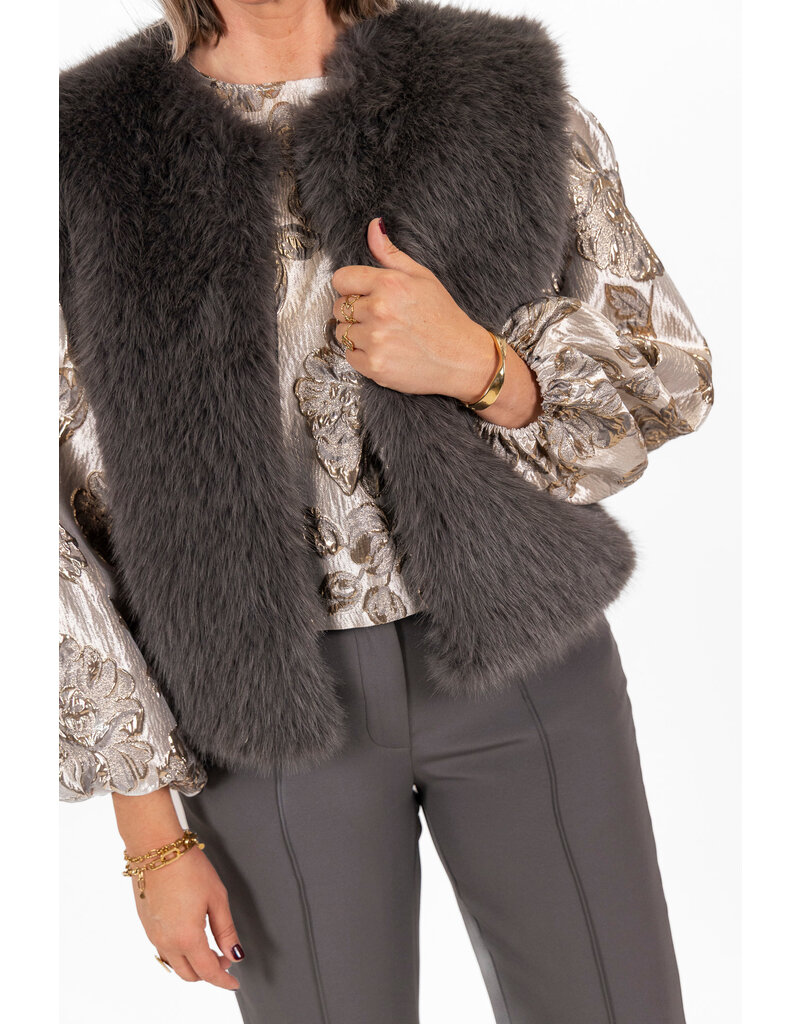 21Jewelz - The Label 21Jewelz | Fluffy Gilet - grijs