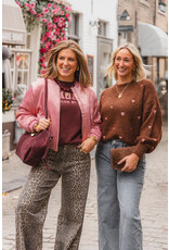 21Jewelz - The Label 21Jewelz | Trui Sterre - Bruin/Roze