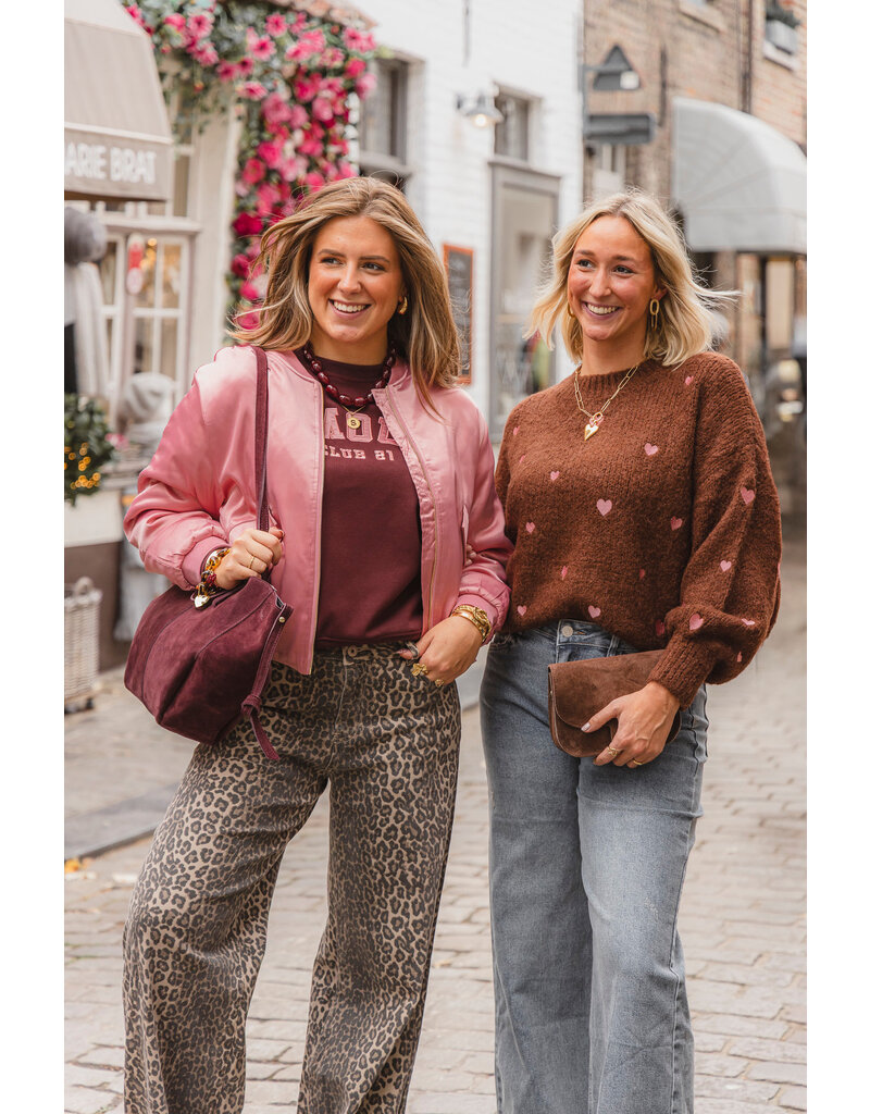 21Jewelz - The Label 21Jewelz | Trui Sterre - Bruin/Roze