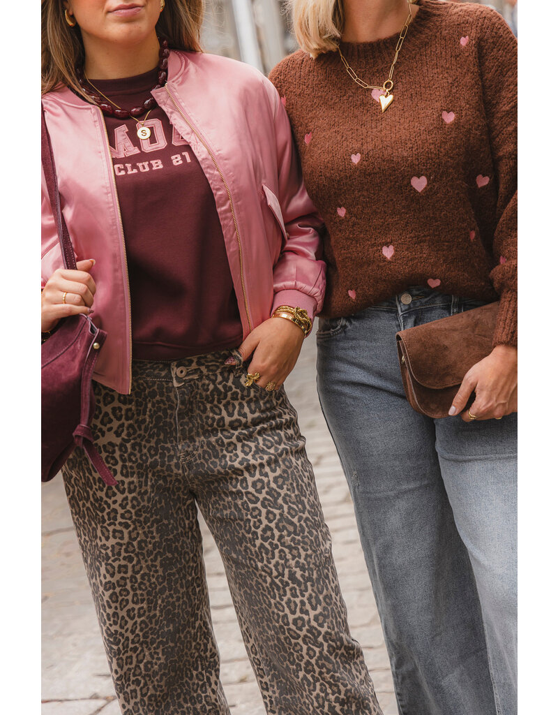 21Jewelz - The Label 21Jewelz | Trui Sterre - Bruin/Roze