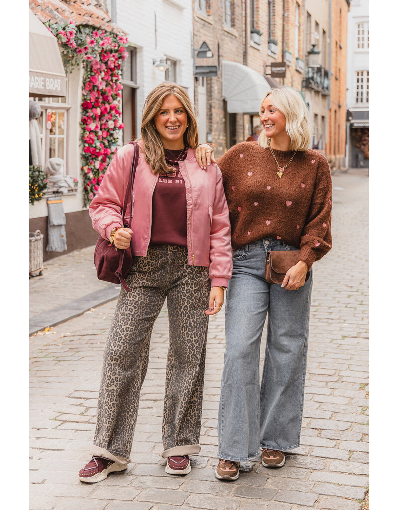 21Jewelz - The Label 21Jewelz | Trui Sterre - Bruin/Roze