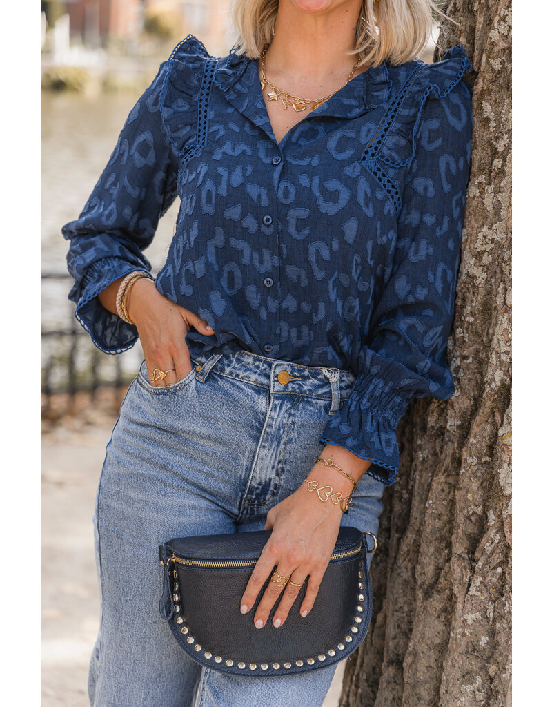 21Jewelz - The Label 21Jewelz | Blouse Britt - donkerblauw