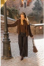 21Jewelz Fluffy jas met patroon - bruin